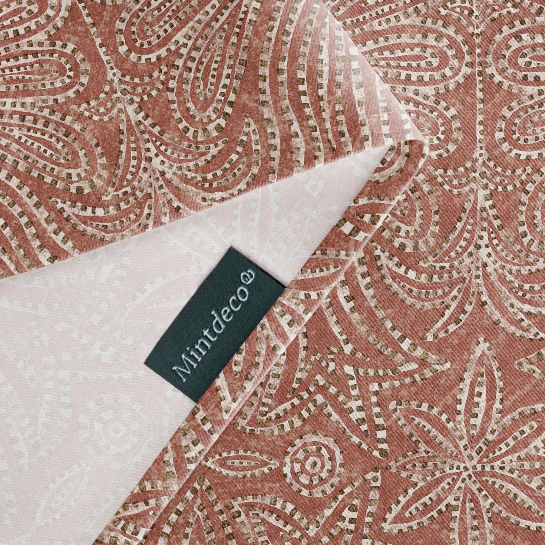 Nappe imprimée anti-taches NIKOL TERRACOTA