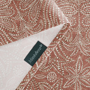 Nappe imprimée anti-taches NIKOL TERRACOTA