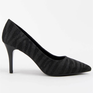 Zapato De Tacón - Negro - Altura: 8 Cm
