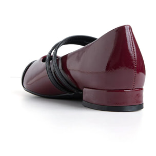 Ballerina a punta in vernice con cinturini - VINO