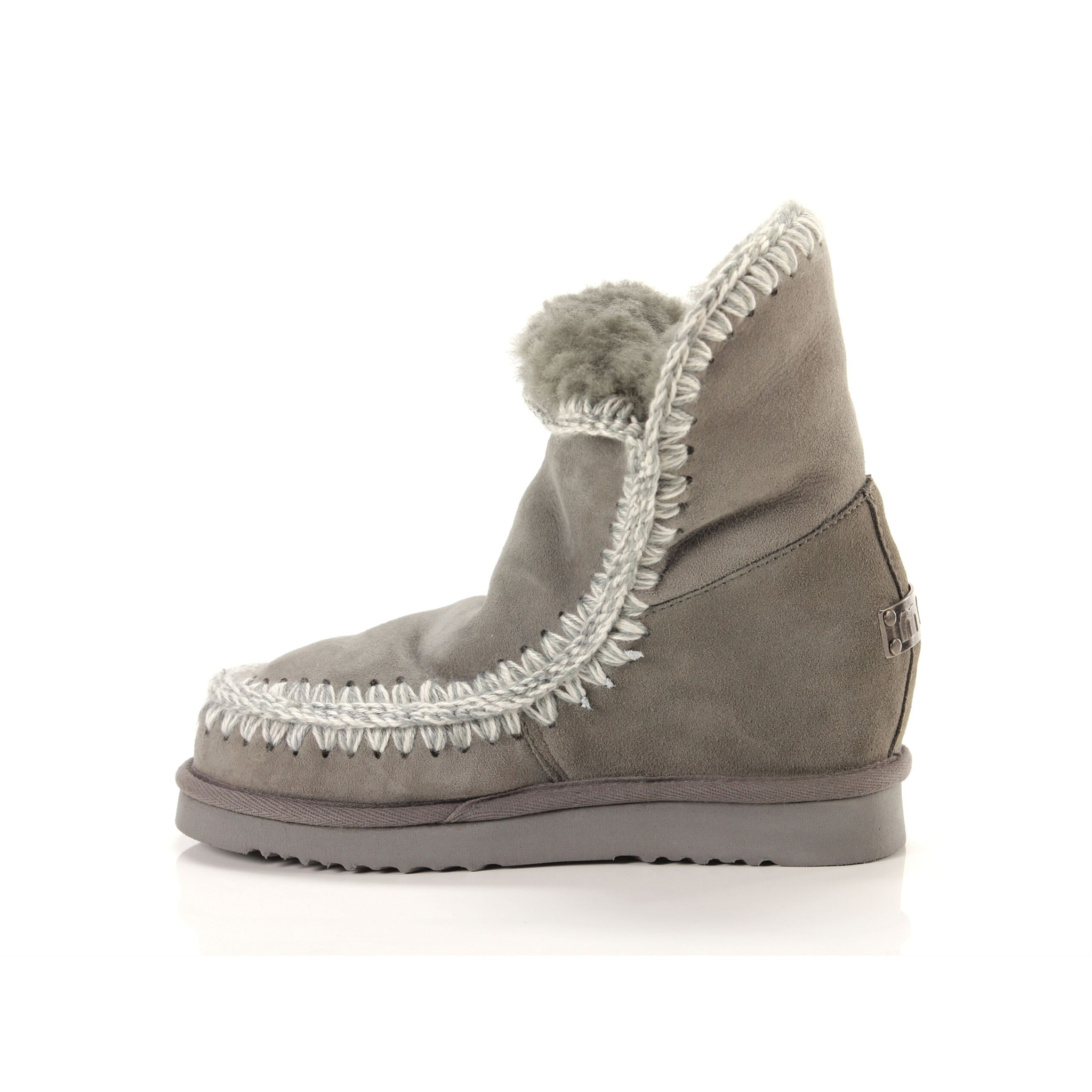 Boots Mou Eskimo Inner Wedge Short New Grey Grigio