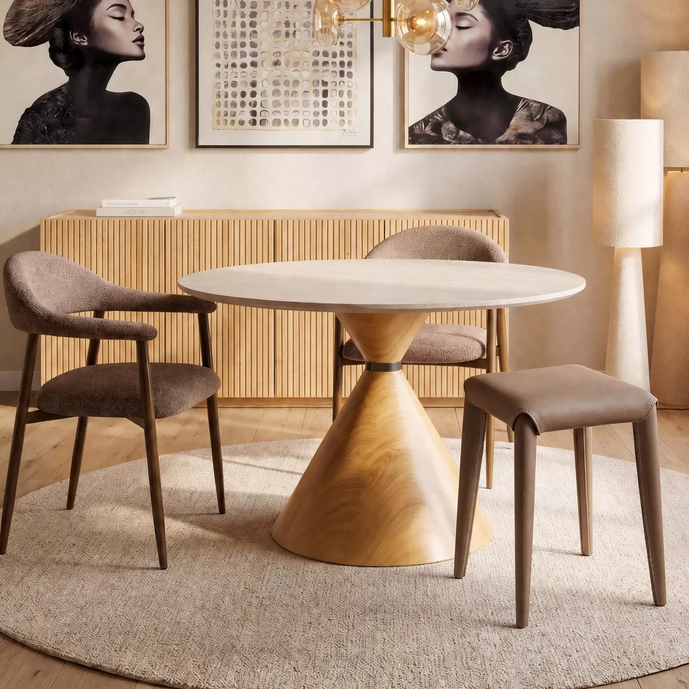Tabouret Monza marron foncé Kare Design