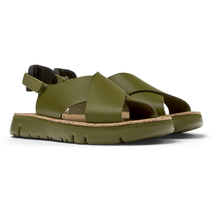 Sandalias - CAMPER Oruga - Verde - Cuero liso