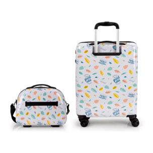 Juego de maletas infantiles ( cabina y neceser ) Vibes con capacidad de 52,2 L