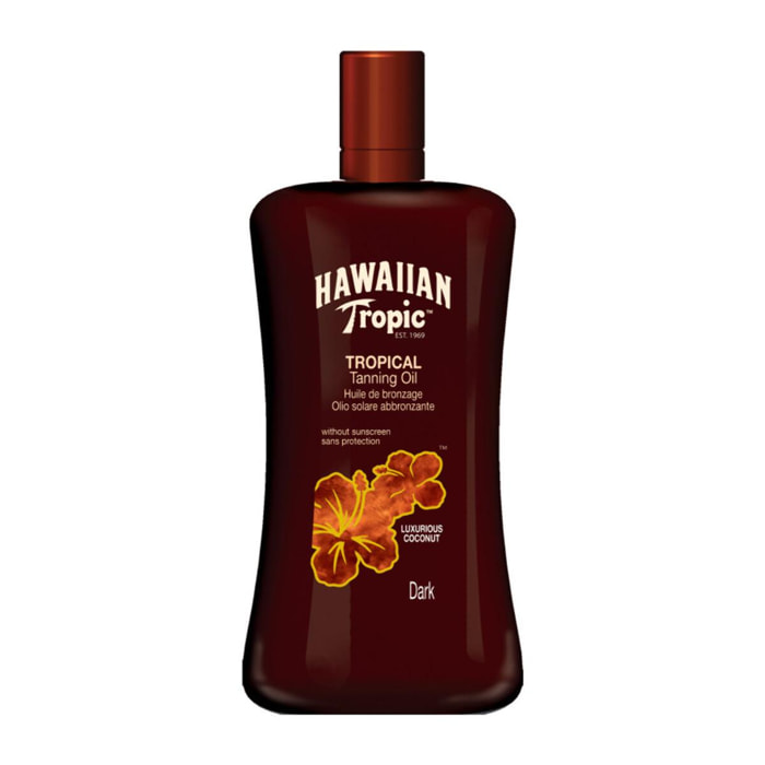 Pack de 2 - Hawaiian Tropic - Huile de bronzage – Noix de coco – 200 ml