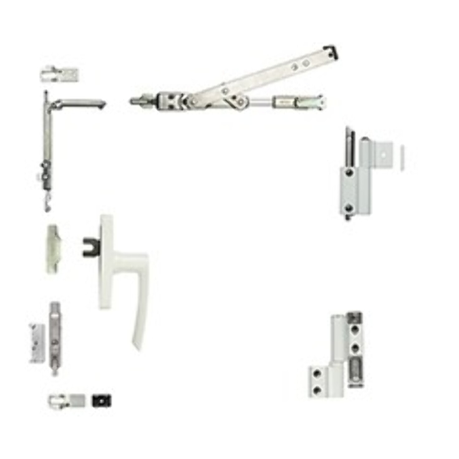 Kit oscillo-battant Galicube 1 V FAPIM à crémone Gea - Compas moyen 562 à 1200 mm - blanc 9010 - 1330BF-32