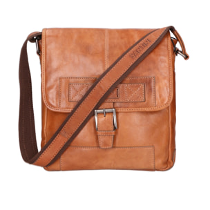 Borsa a tracolla unisex vera pelle - Modello False - 100% pelle - 26.5 x 26.5 x 7.0 cm