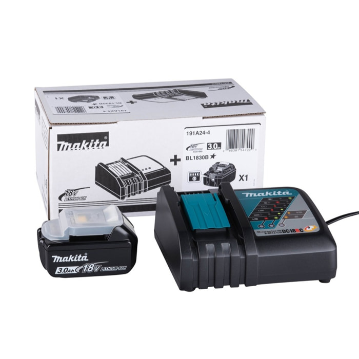 PackLXT 1x BL1830B (18V 3.0Ah) + DC18RC - MAKITA - 191A24-4