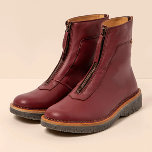 Botines N5581 SOFT NAPPA BURDEOS/VOLCANO color Burdeos