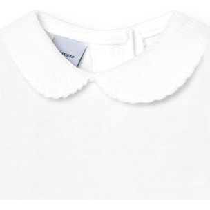 Body bebé manga corta cuello piqué