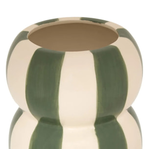 Vase Neya H.21cm rayé jaune