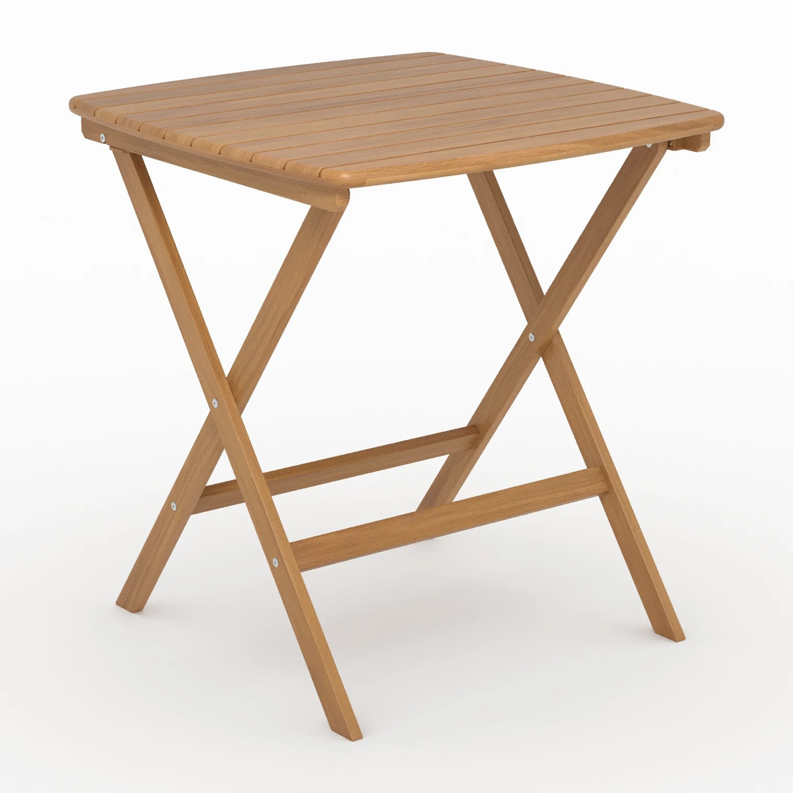 Table de jardin pliante carré en bois d'acacia huilé 2 personnes - Siquijor