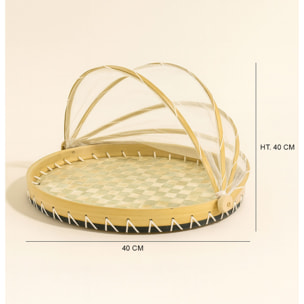 Plateau cloche en coquille de capiz verte CLOCHA