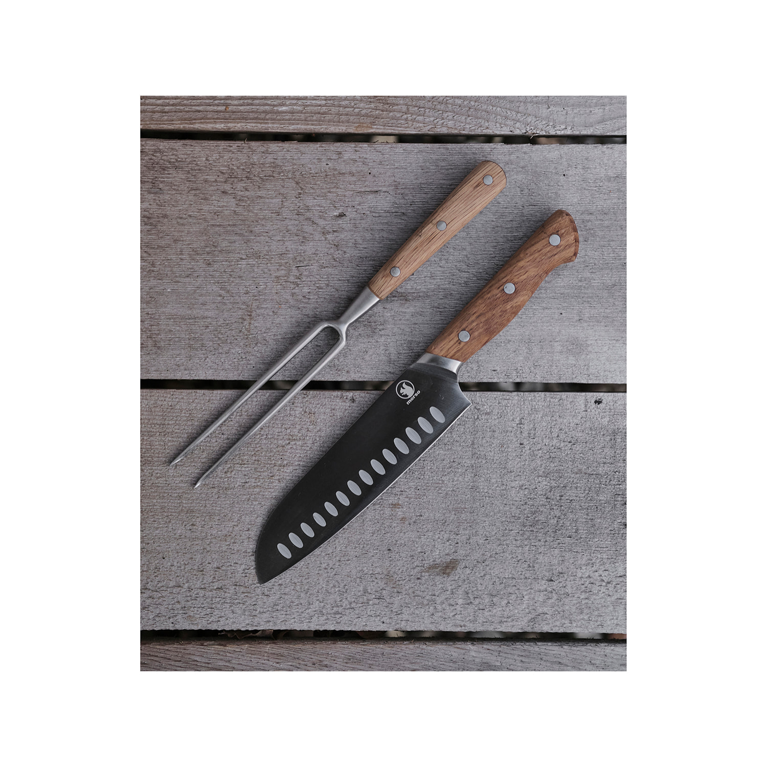 Couteau Santoku Foresta en Chêne/Acier inoxydable