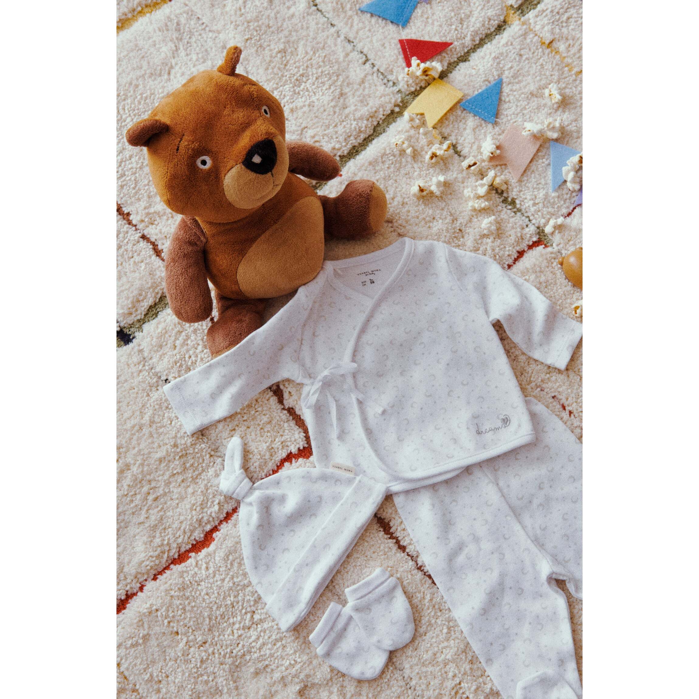 Set di primi vestiti per neonato bianchi