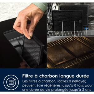 Plaque induction aspirante ELECTROLUX KCC73443 - Hotte intégrée et Zone Bridge