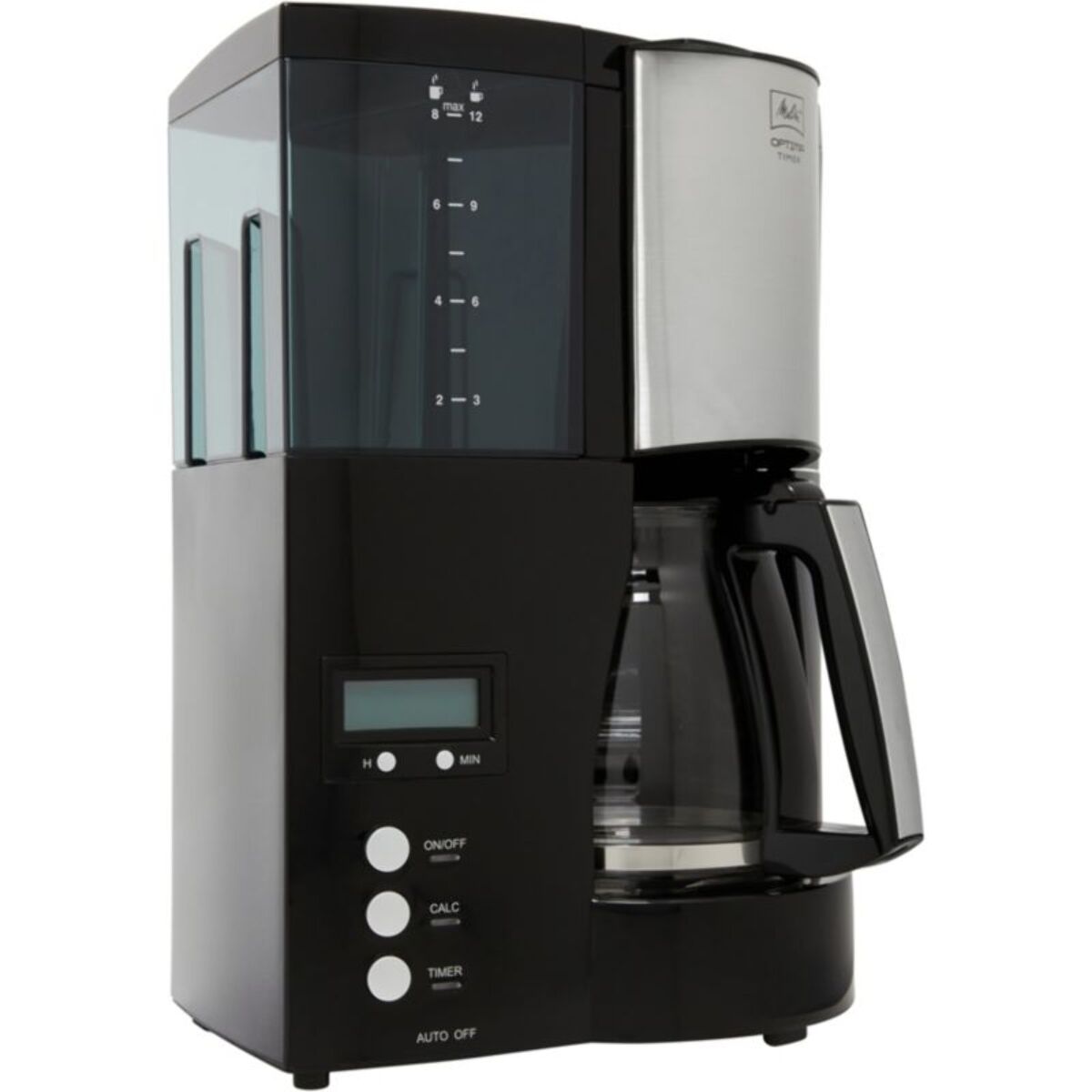 Cafetière programmable MELITTA Optima Timer Noir Acier Brossé