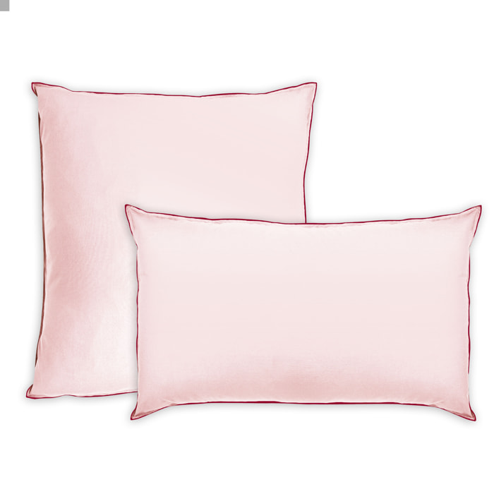 Taie d'oreiller percale coton lavé - DOUCEUR LAVEE