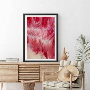 Poster vanille fraise Affiche sous cadre noir