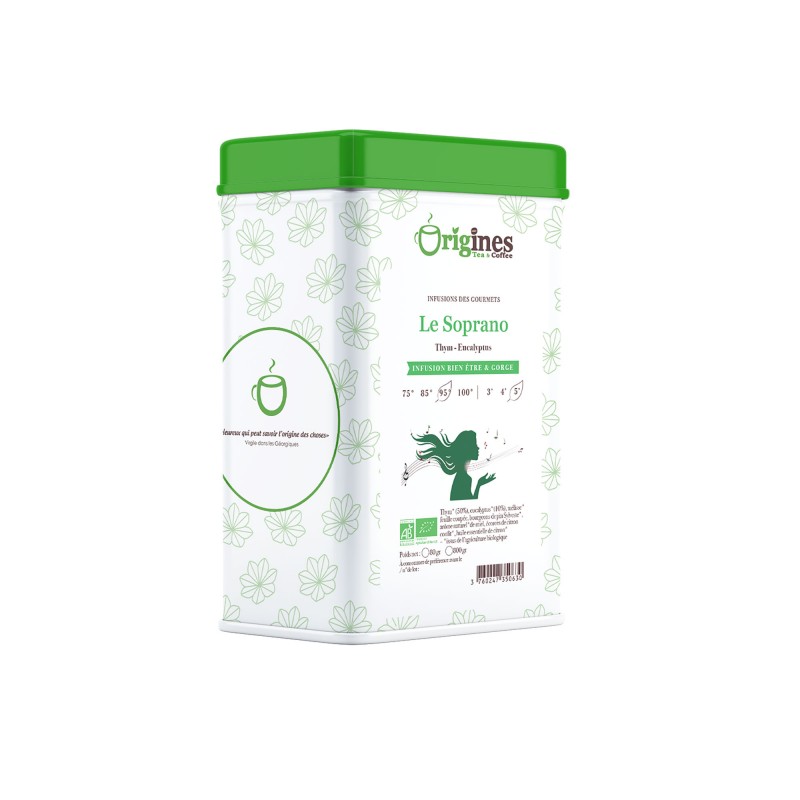 Soprano - Infusion Bio Thym et Mélisse - Boîte Métal 80g