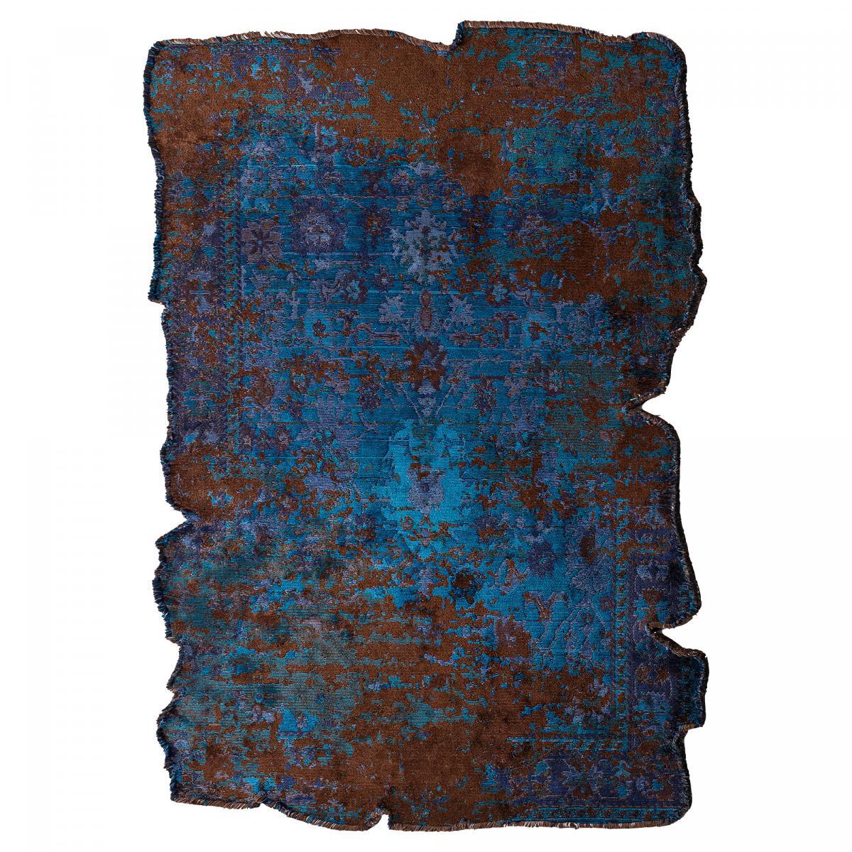 ATINOU Tapis salon kilim, Forme originale, Tissé à la main