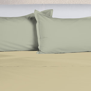 UNO CASA DESIGN Completo Letto Bice 25 Bicolor in Puro Cotone_Matrimoniale_spring