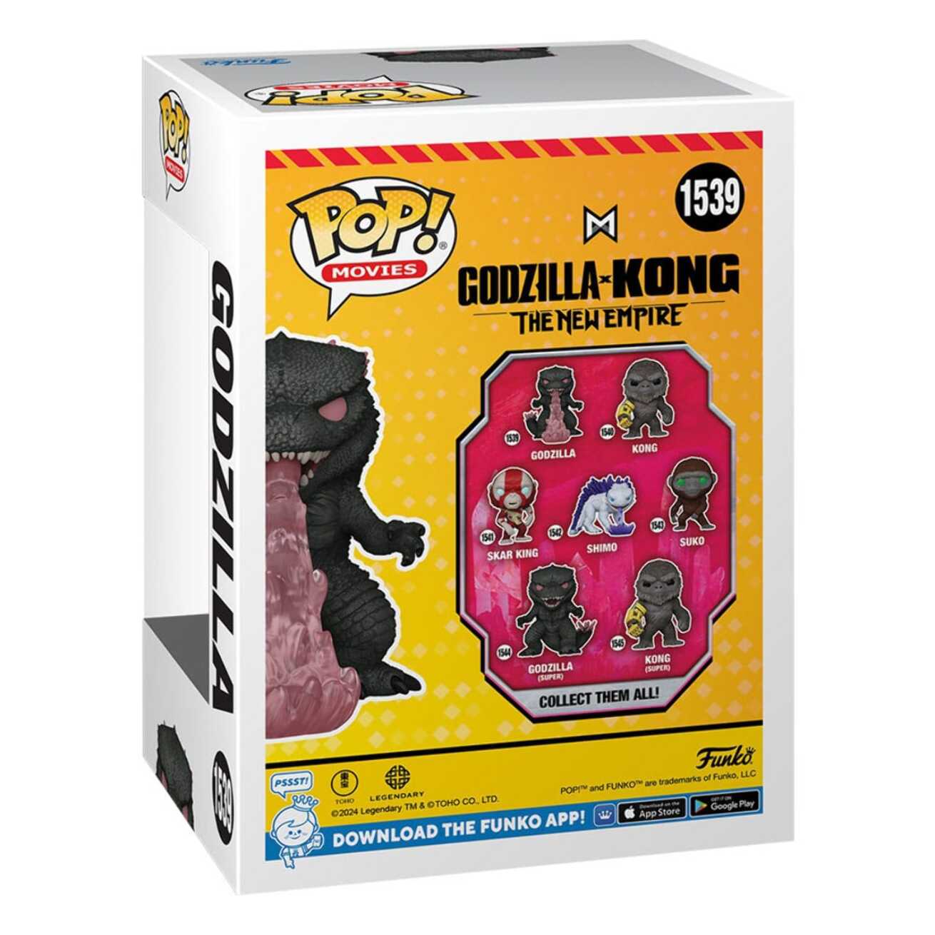 Godzilla e Kong 2 Pop! Movies Figure in Vinile Godzilla w/Raggio Laser 9cm Funko