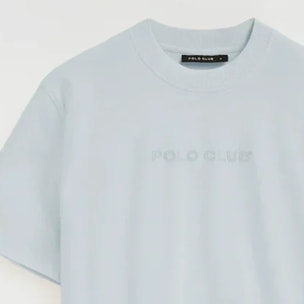 Maglietta azzurra, dal fit amplio con ricamo Polo Club