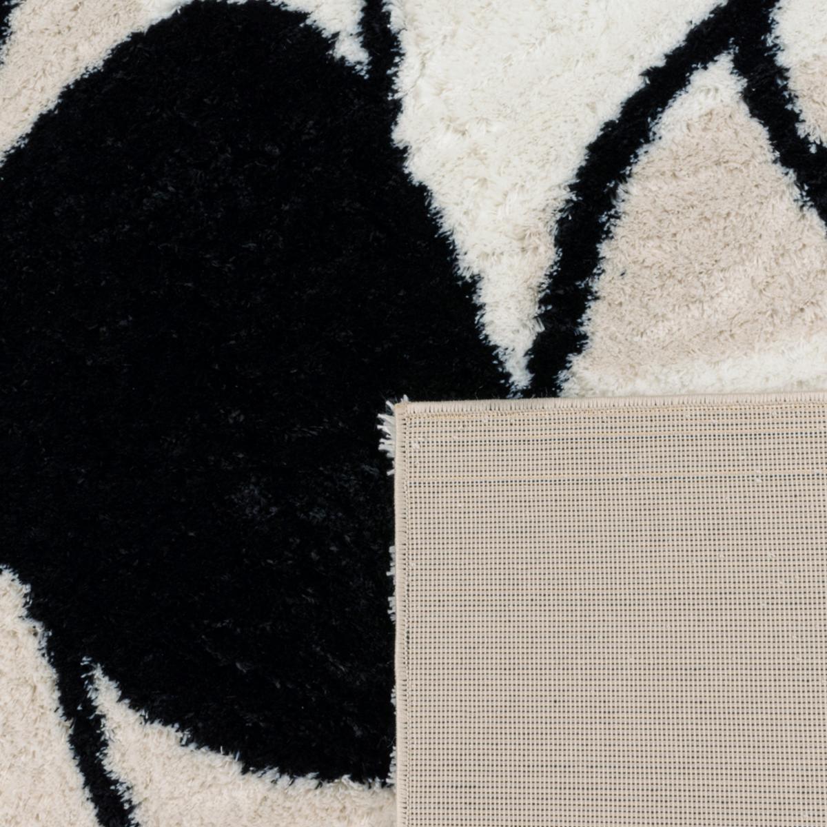 Tapis shaggy tissé motif géométrique MINE