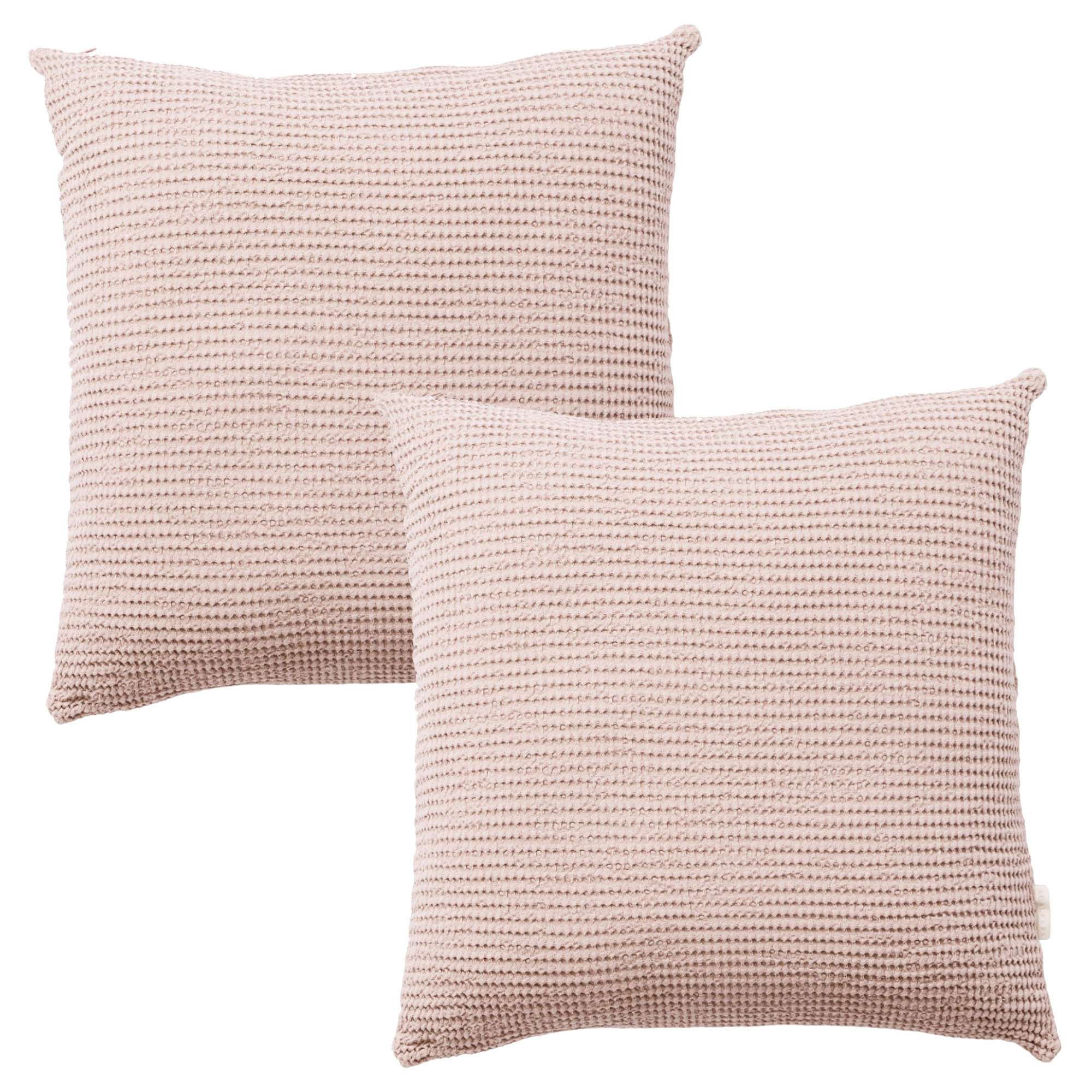 Set de 2 cojines waffle 45x45cm de 320gsm color beige scalpers home