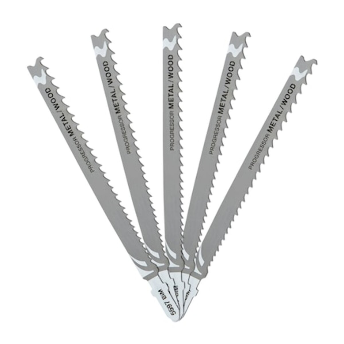 Lame de scie sauteuse denture Progressor profondeur de coupe bois<65 mm métal<10 mm attache en T - Lot de 5 pièces - DEWALT - DT2059-QZ