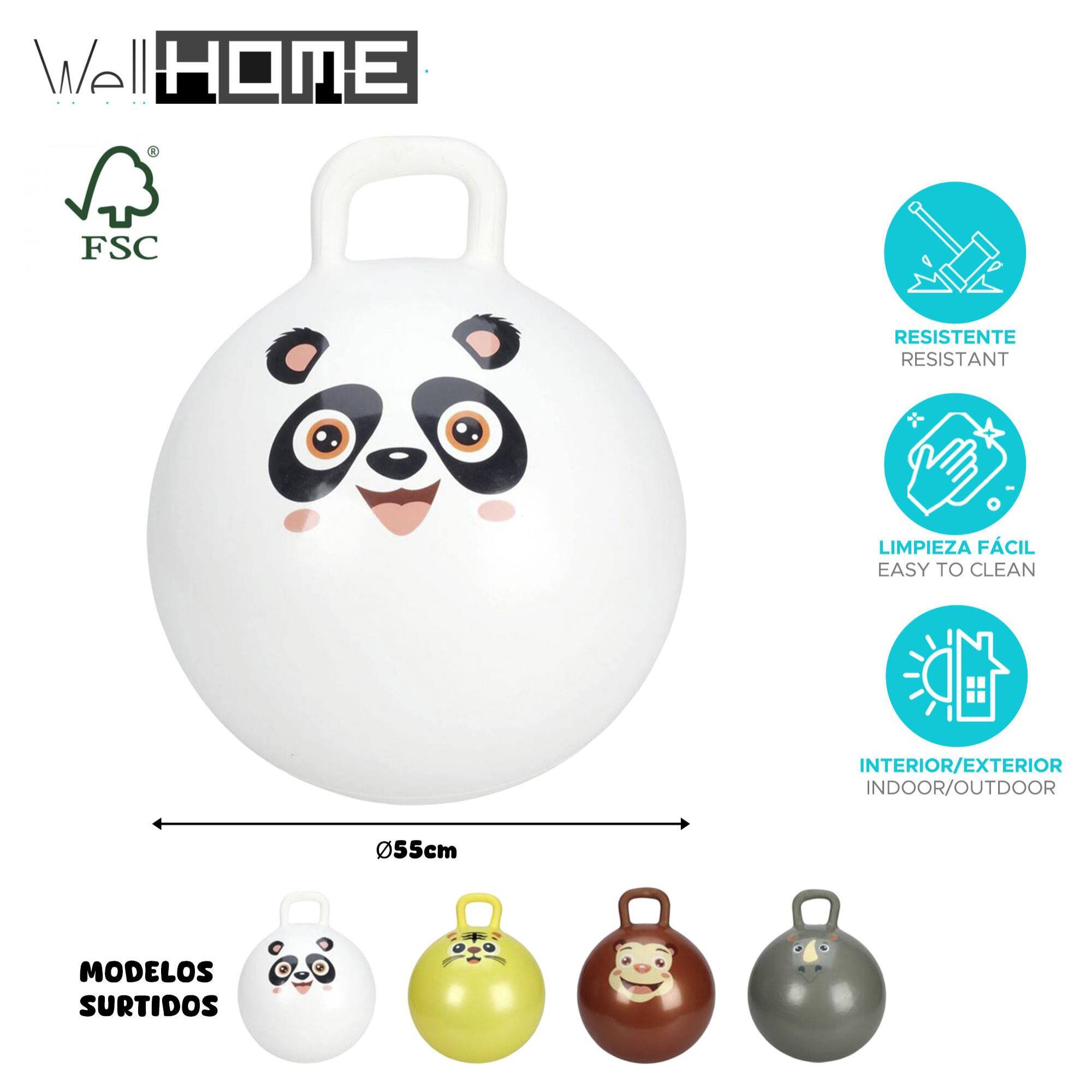 Well home - pelota skippy diseño aleatorio con tela de ø55cm