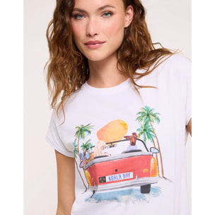 Camiseta Manga Corta Blanco - Mostang