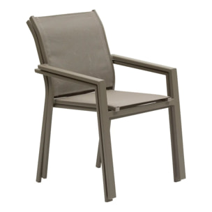 Fauteuil de jardin empilable Essentia noisette/café