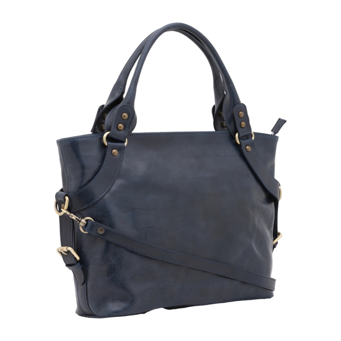 Borsa a mano da donna - Modello False - 100% pelle - 43.0 x 28.0 x 12.0 cm