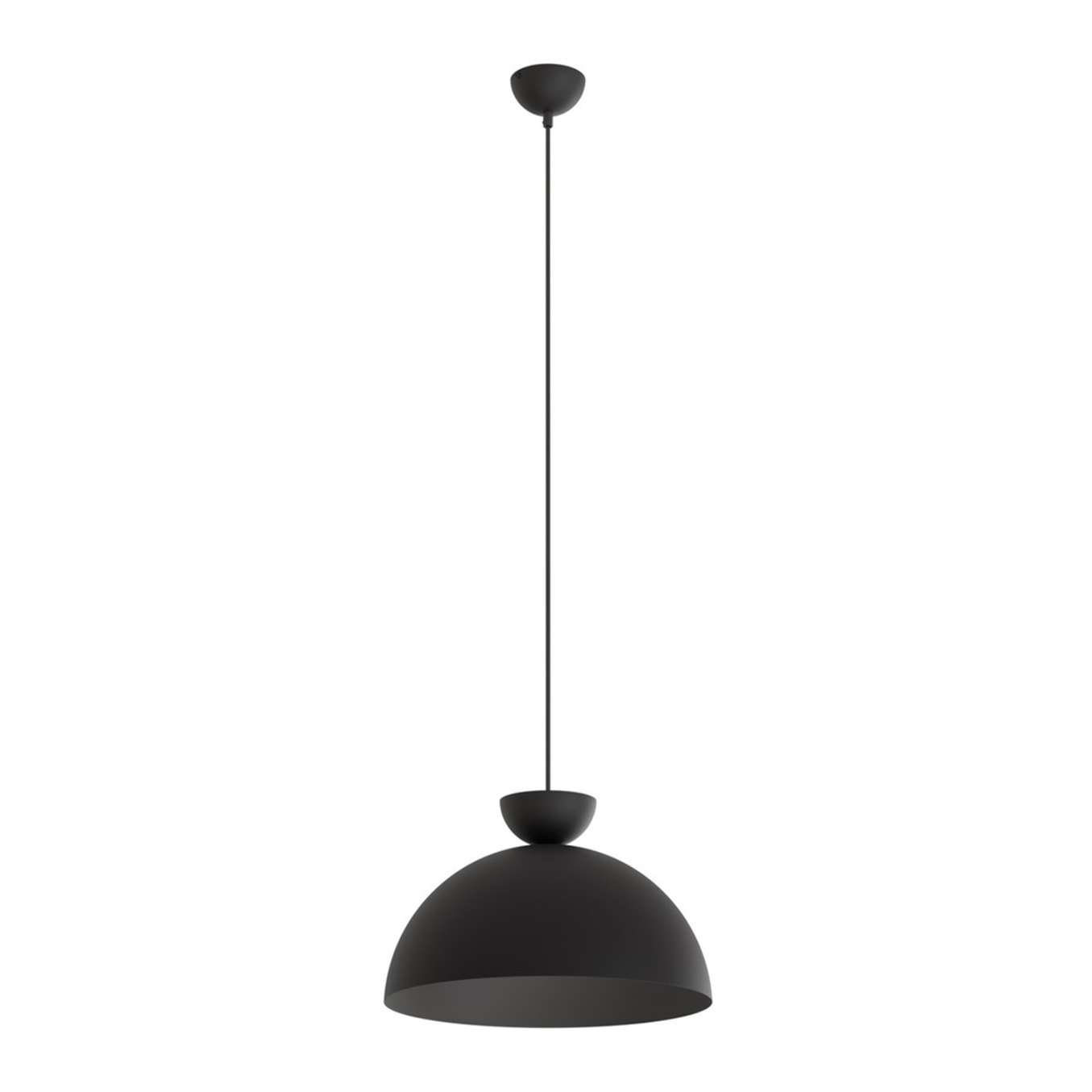 Lampada a sospensione Lunaro in acciaio nero opaco