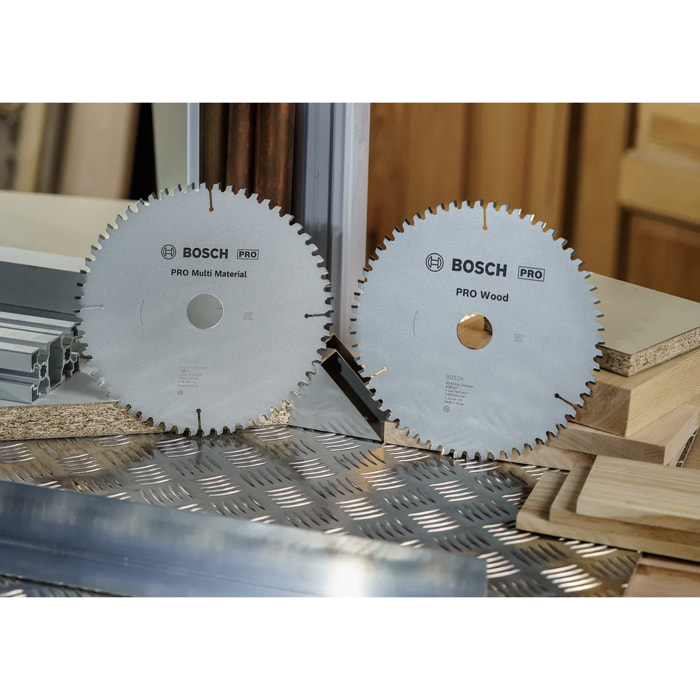 Lot de 2 lames de scie circulaire PRO pour bois et matériaux multiples 216 mm - BOSCH - 2608644734