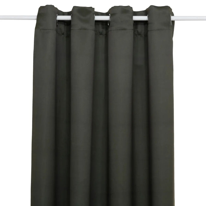 Rideau occultant "Odelie" vert kaki 135x240cm