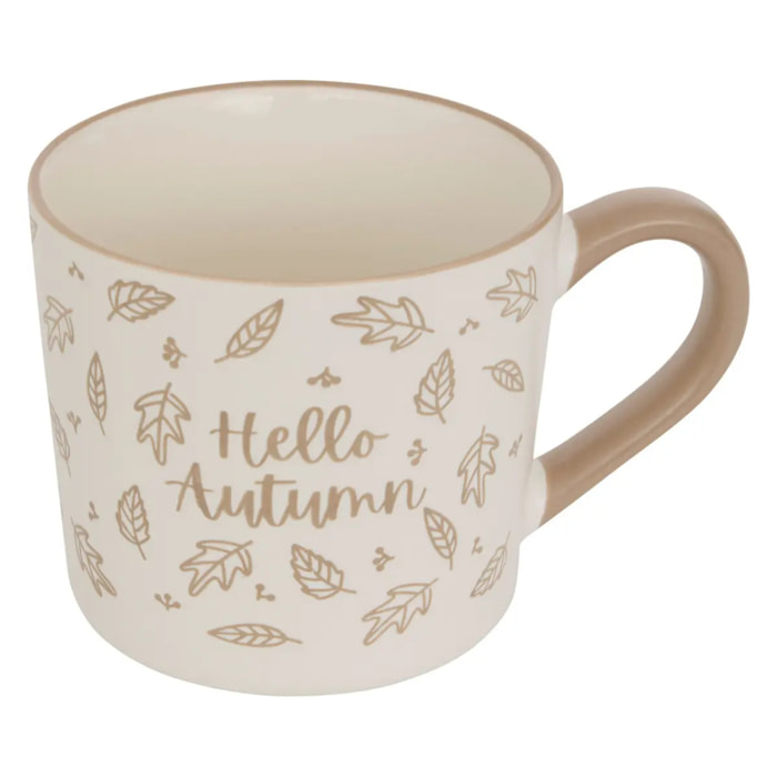 Mug Automne marron L14,5xp9xH10,5cm