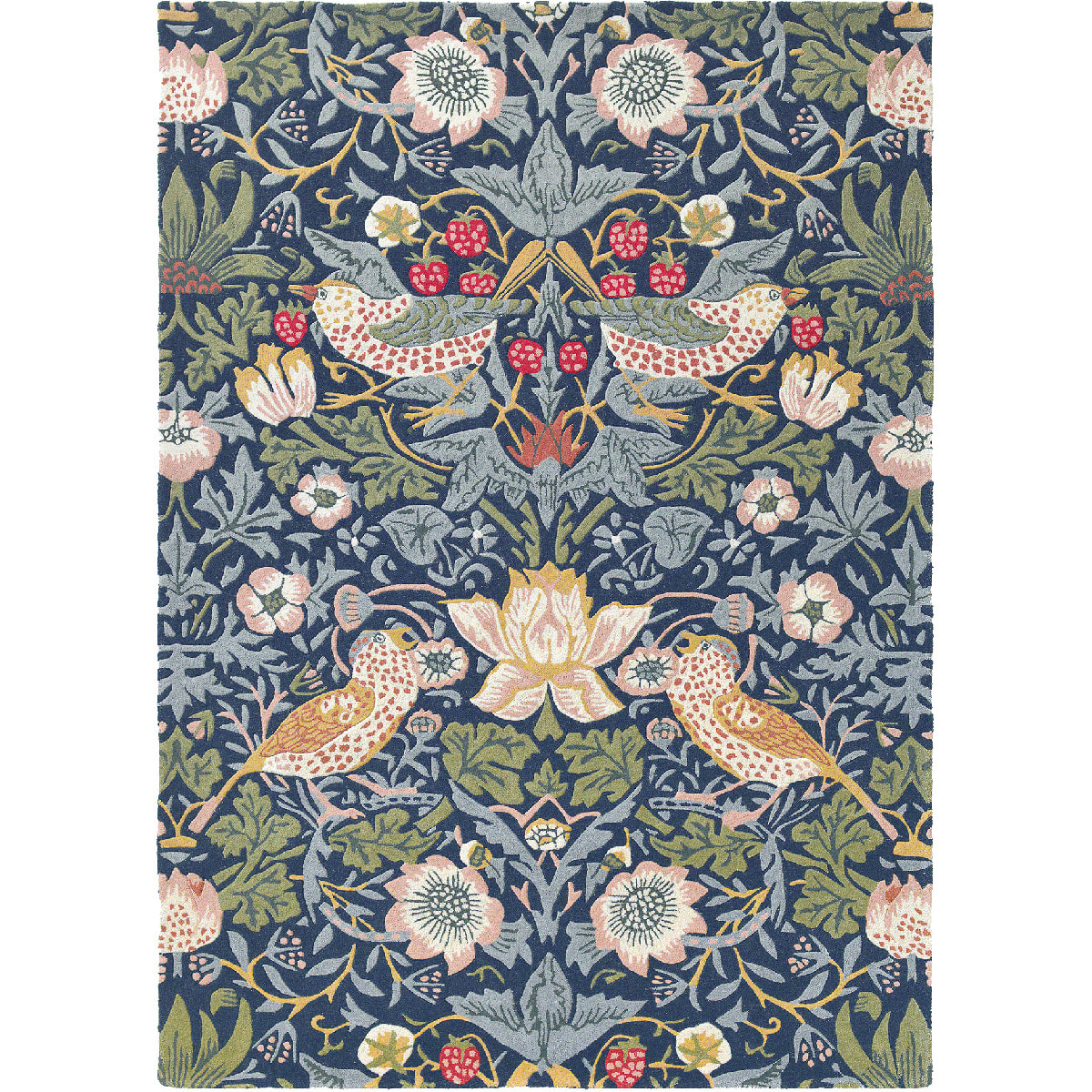 Tapis salon et chambre fait à la main en laine motif floral OLHA