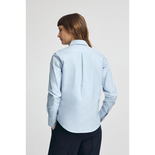 Camisa azul celeste de corte recto con logo Rigby Go