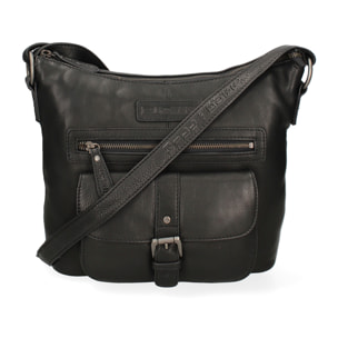 Borsa a tracolla da uomo In Vera pelle Made in Italy 31x23x12 cm