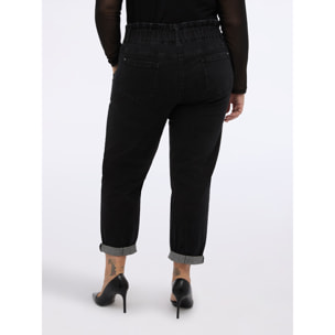 Fiorella Rubino - Jeans Balloon con paillettes nere - Nero