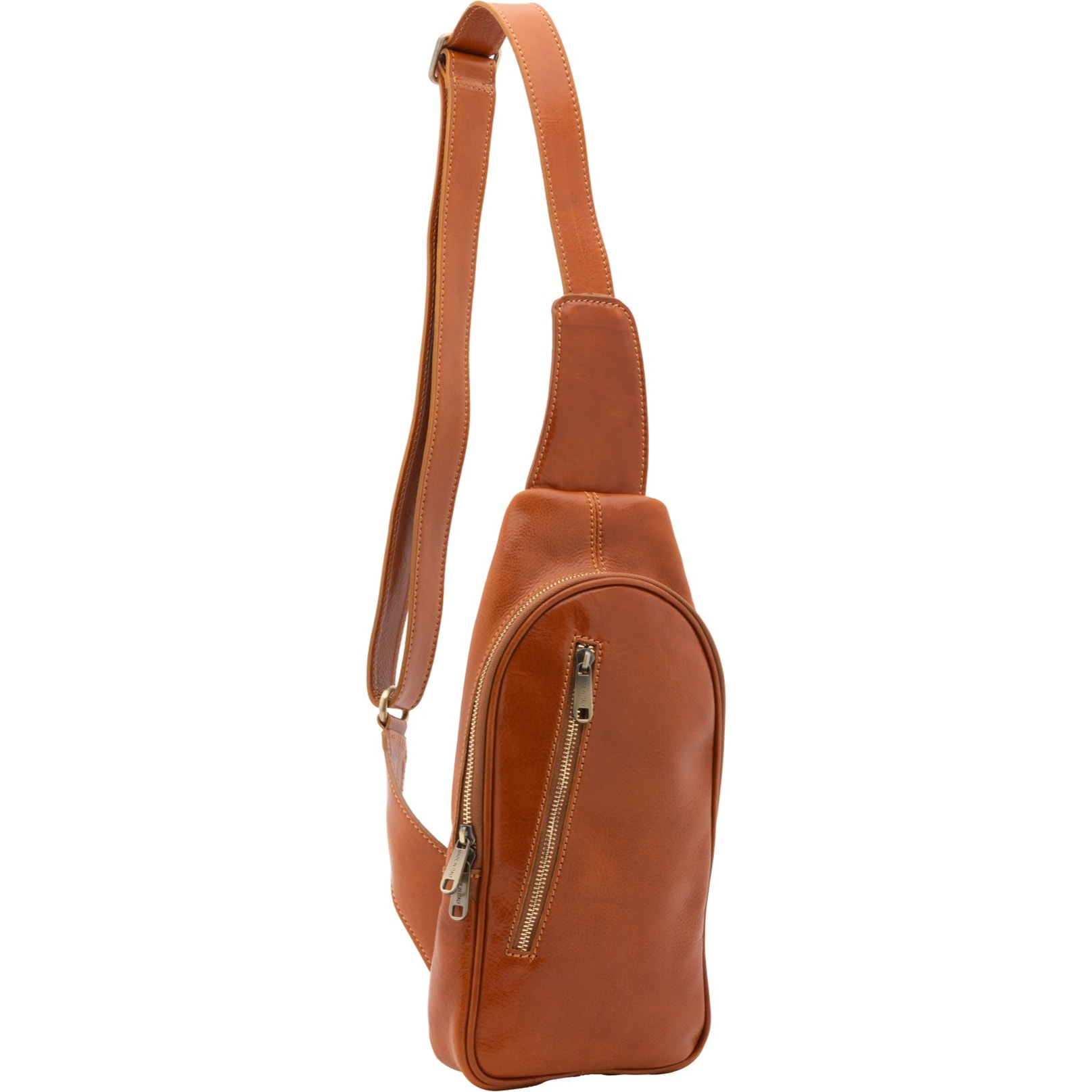 Borsa a tracolla uomo in vera pelle - Modello False - Made in Italy - 35.0 x 16.0 x 5.0 cm