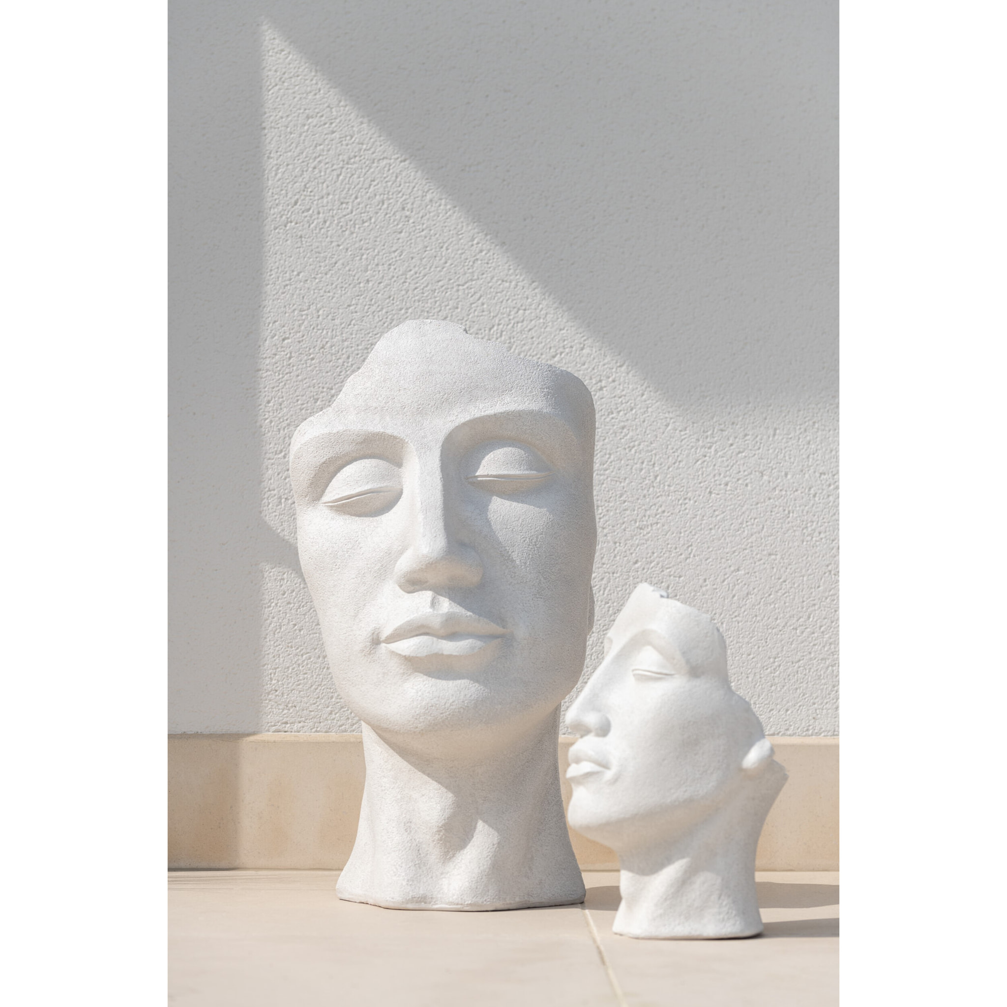 J-Line Cachepot David Argile Blanc Small