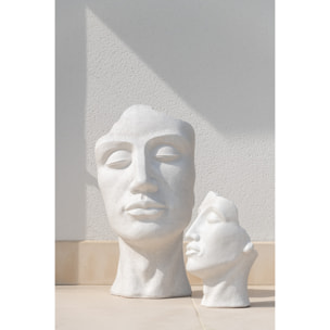 J-Line Cachepot David Argile Blanc Small