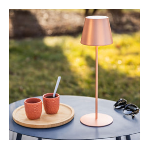 OPALE - Lampe à poser tactile et rechargeable - Or rose