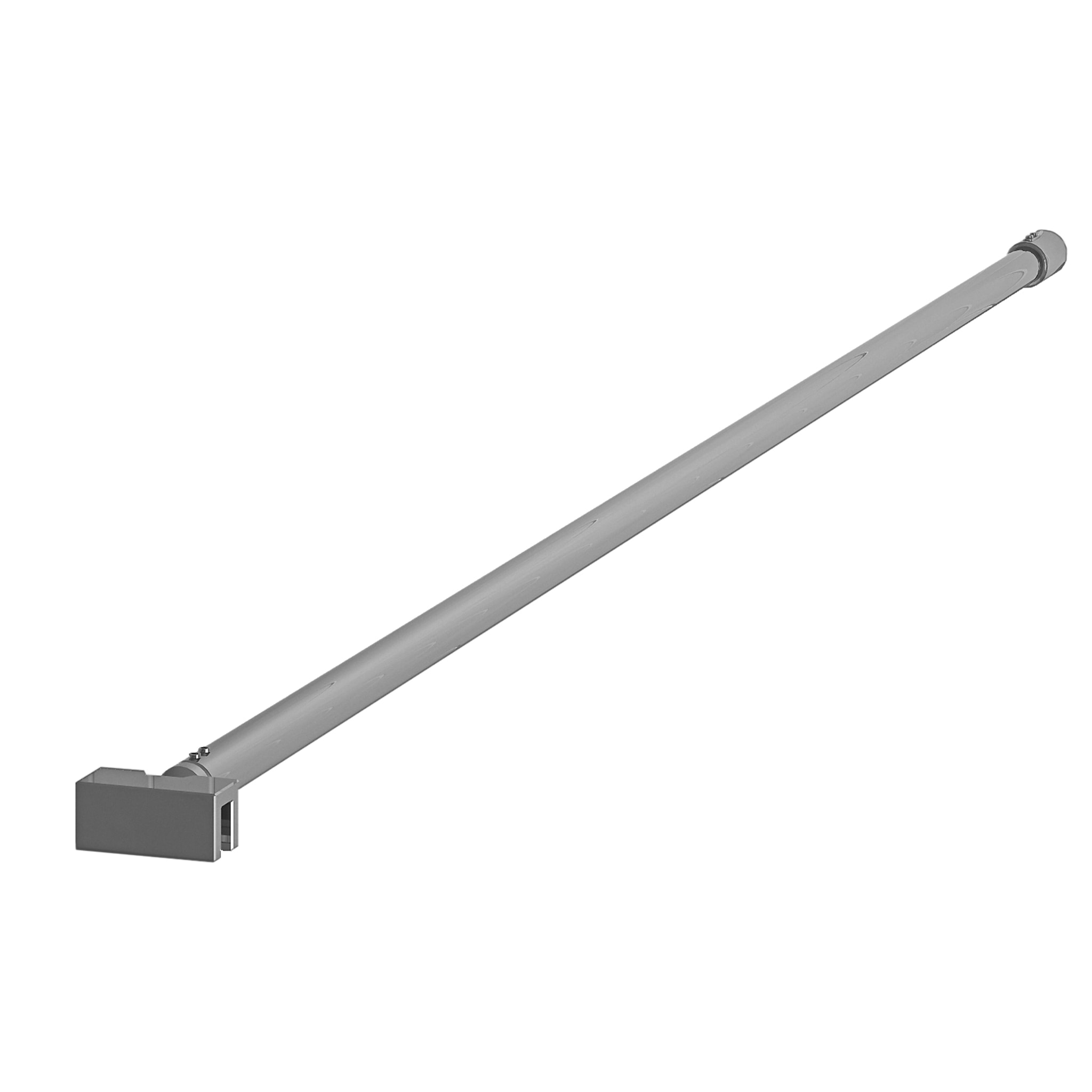 Barre de Fixation Chromée Recoupable pour Paroi de Douche - Longueur 100 cm