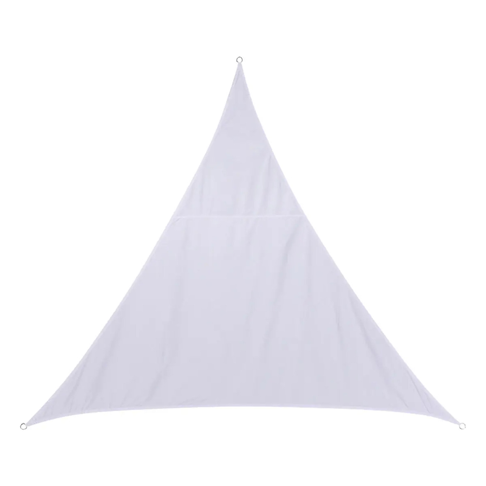 Voile d'ombrage triangulaire "Curacao" blanc 5x5x5m en polyester