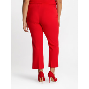 Fiorella Rubino - Pantaloni eleganti kick flare - Rosso
